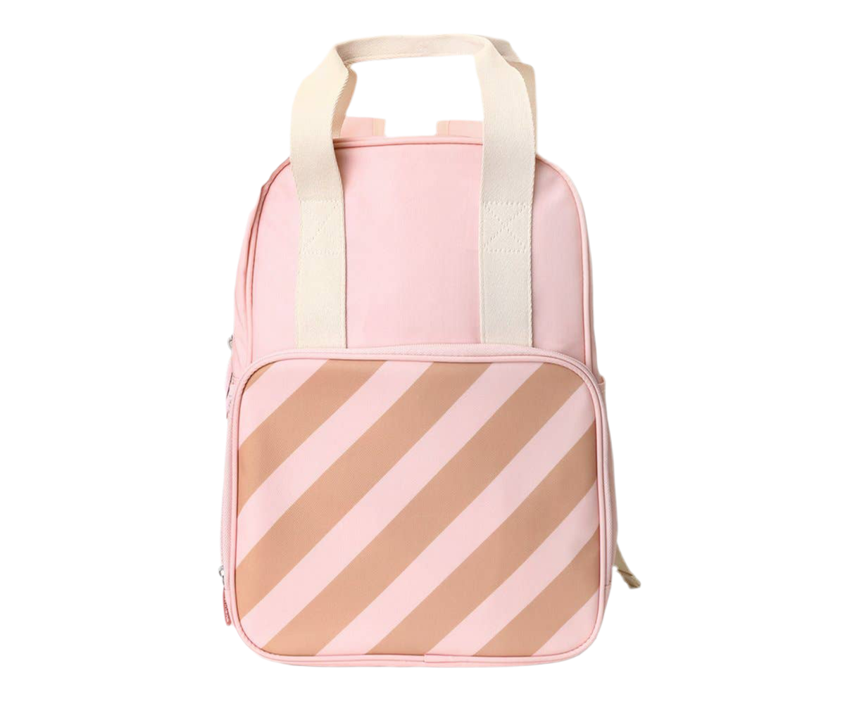 Children's backpack stripes pink