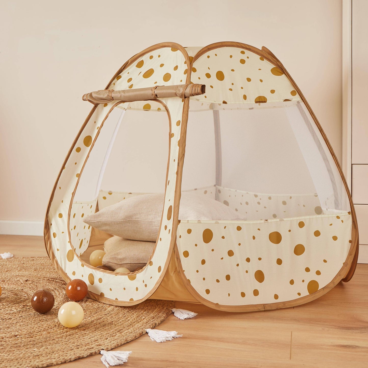 Pop up Spielzelt und Bällebad mit 50 Bällen DEARLY DOTS