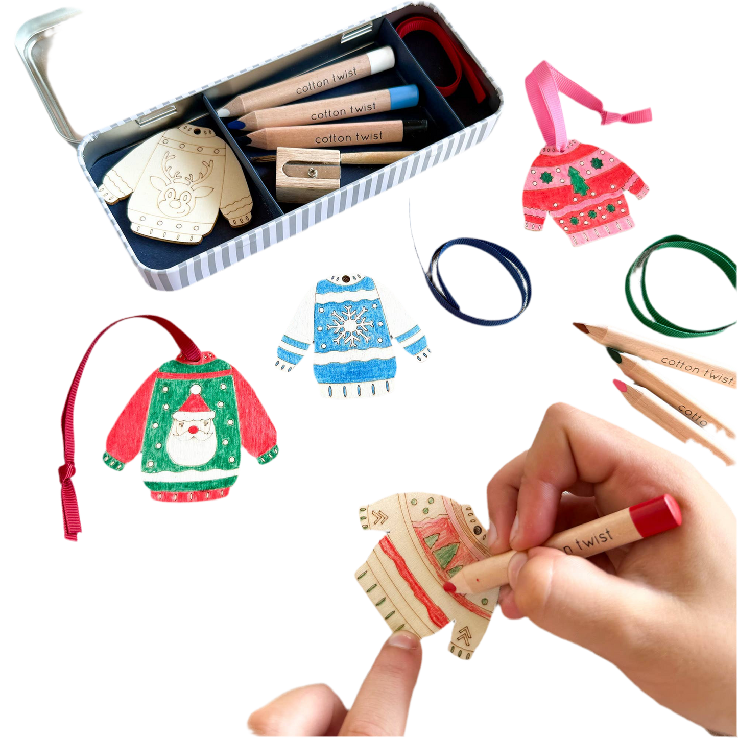 *Weihnachtspullover*-Bastelset – Kreativer Weihnachtsspaß für Kinder