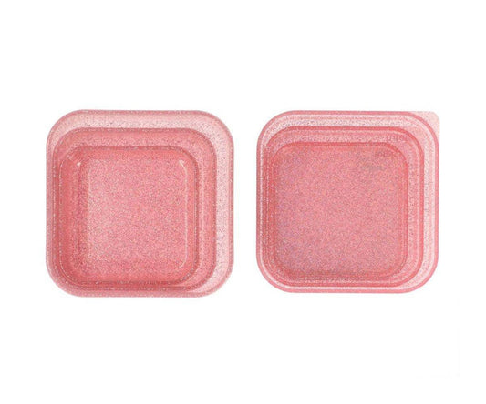3 lunch boxes Glitter Gloss Pink