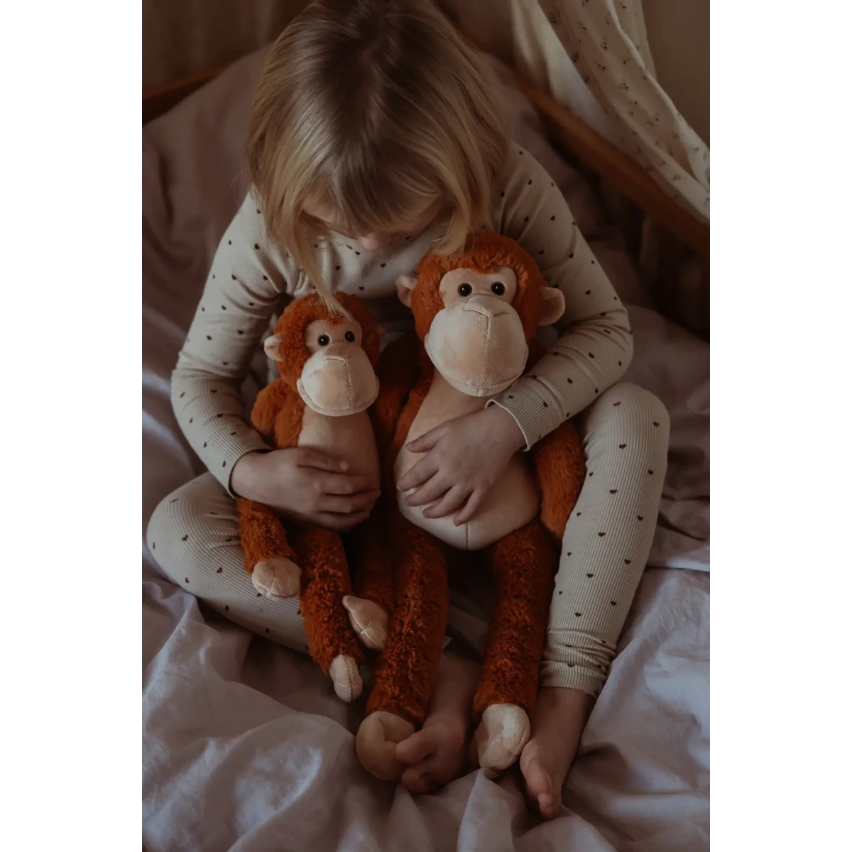 Weighted plush monkey medium 1.1 kg - playful comforter