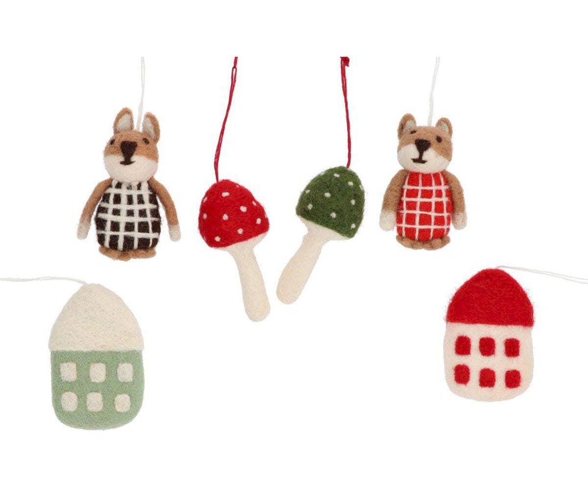 COMING SOON Weihnachtsschmuck Filzanhänger „Rotes Haus“ – handgefertigt & natürlich schön