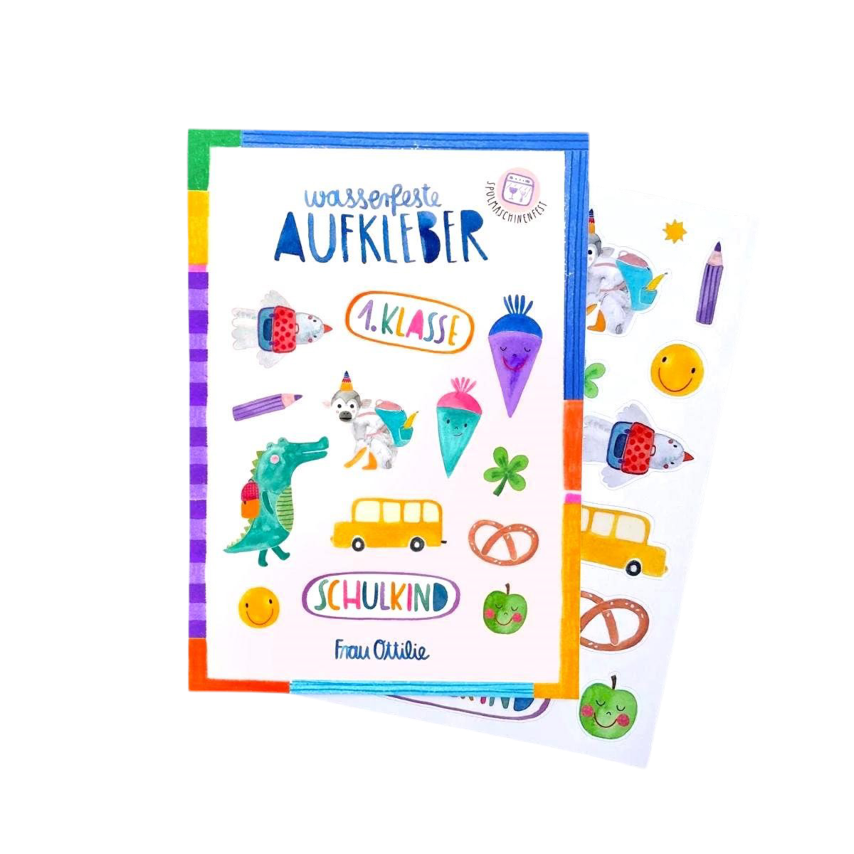 Autocollants lavables au lave-vaisselle INSCRIPTION SCOLAIRE