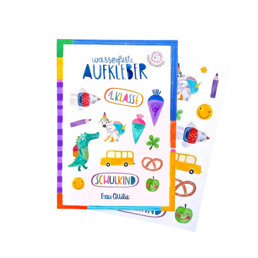 Spülmaschinenfeste Sticker Einschulung