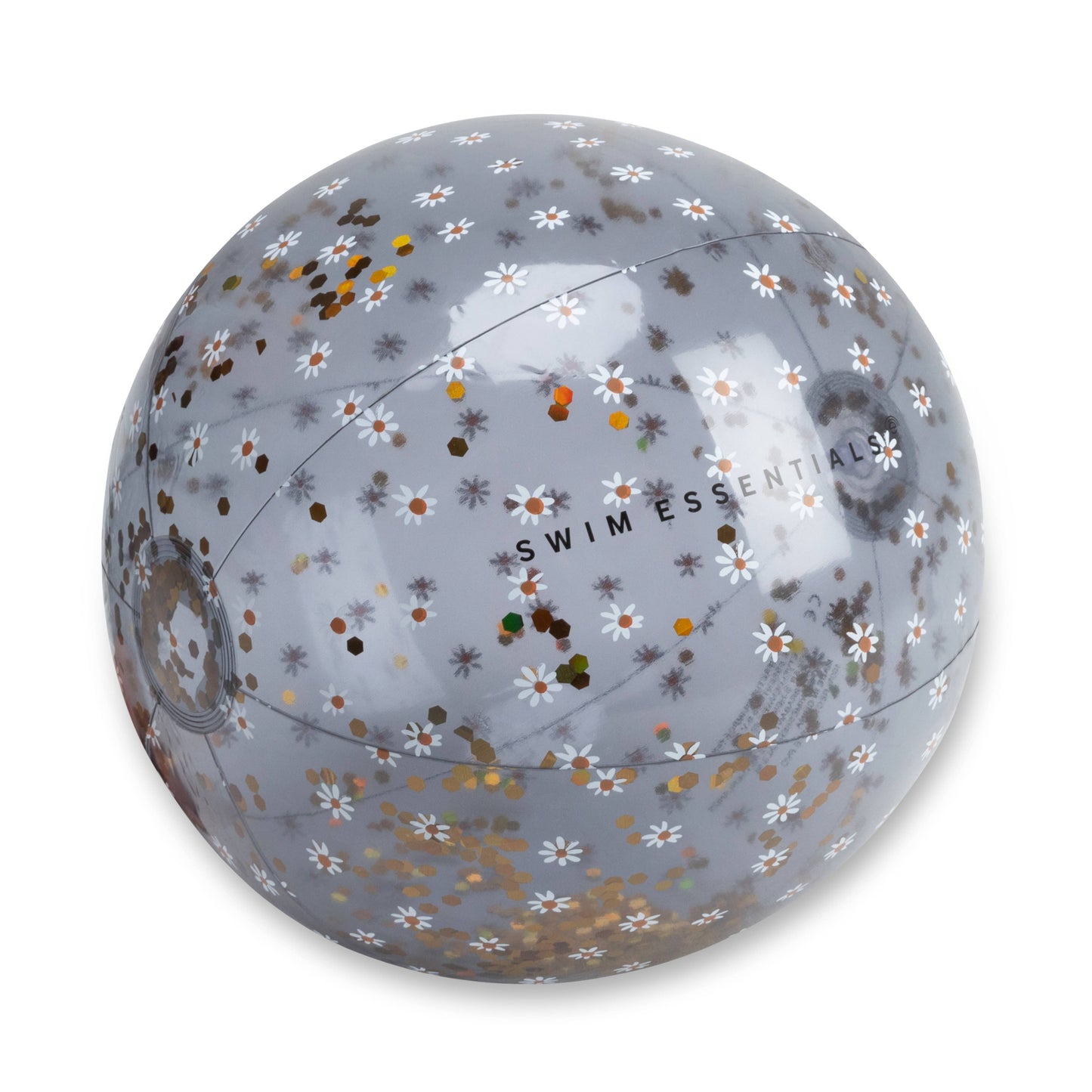 Wasserball Ø 51 cm transparent BLAU GLITTER