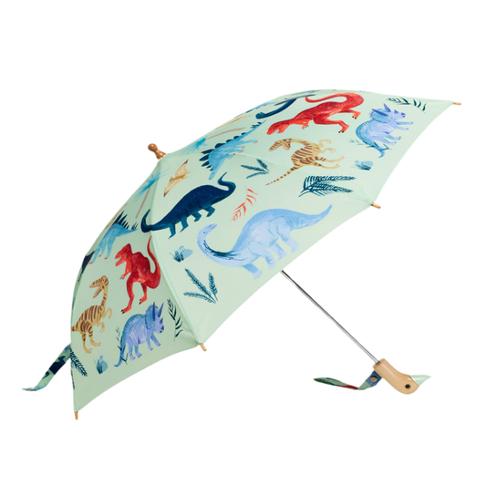 Limitierter Meri Meri Dinosaurier-Königreich Kinder-Regenschirm: blau