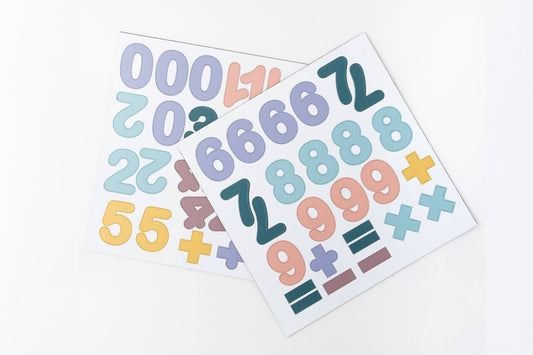 Magnetzahlen Set mit 100 Magneten Pastell
