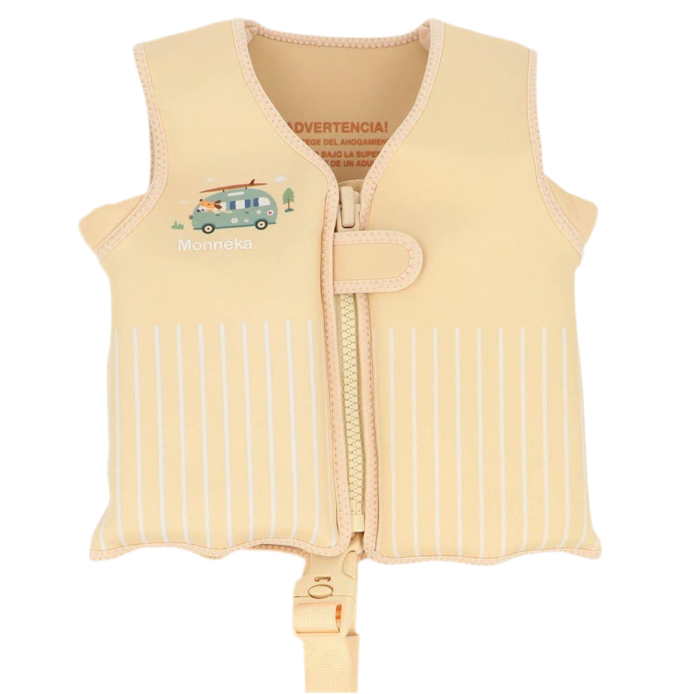 Schwimmweste beige-gelb-pastell 1-2 Jahre SURF VAN