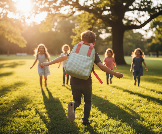 Kinder Rucksack Netzmuster Salbeigrün