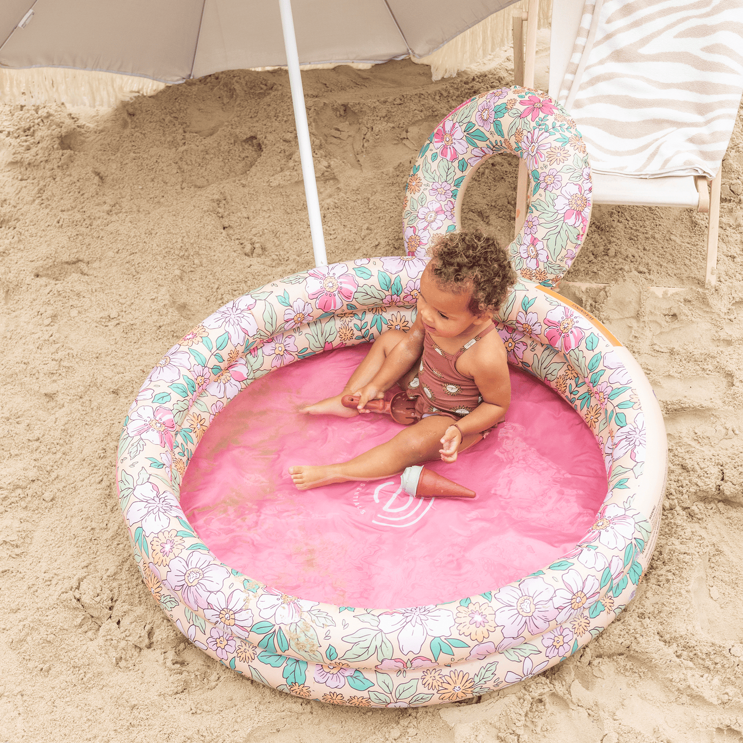 Pataugeoire enfant Ø 95 cm rose BLOSSOM