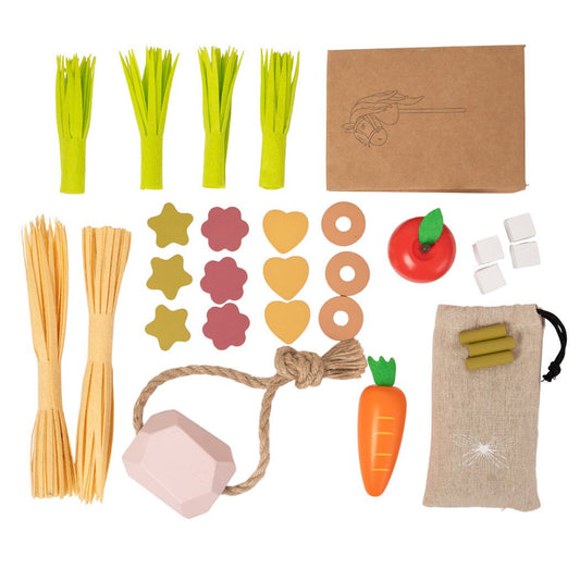 Deluxe feeding set for hobby horses