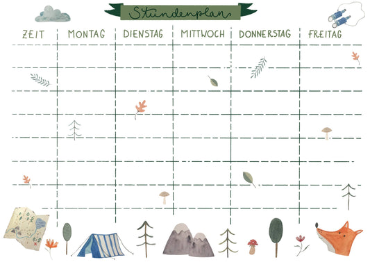 Stundenplan Wald