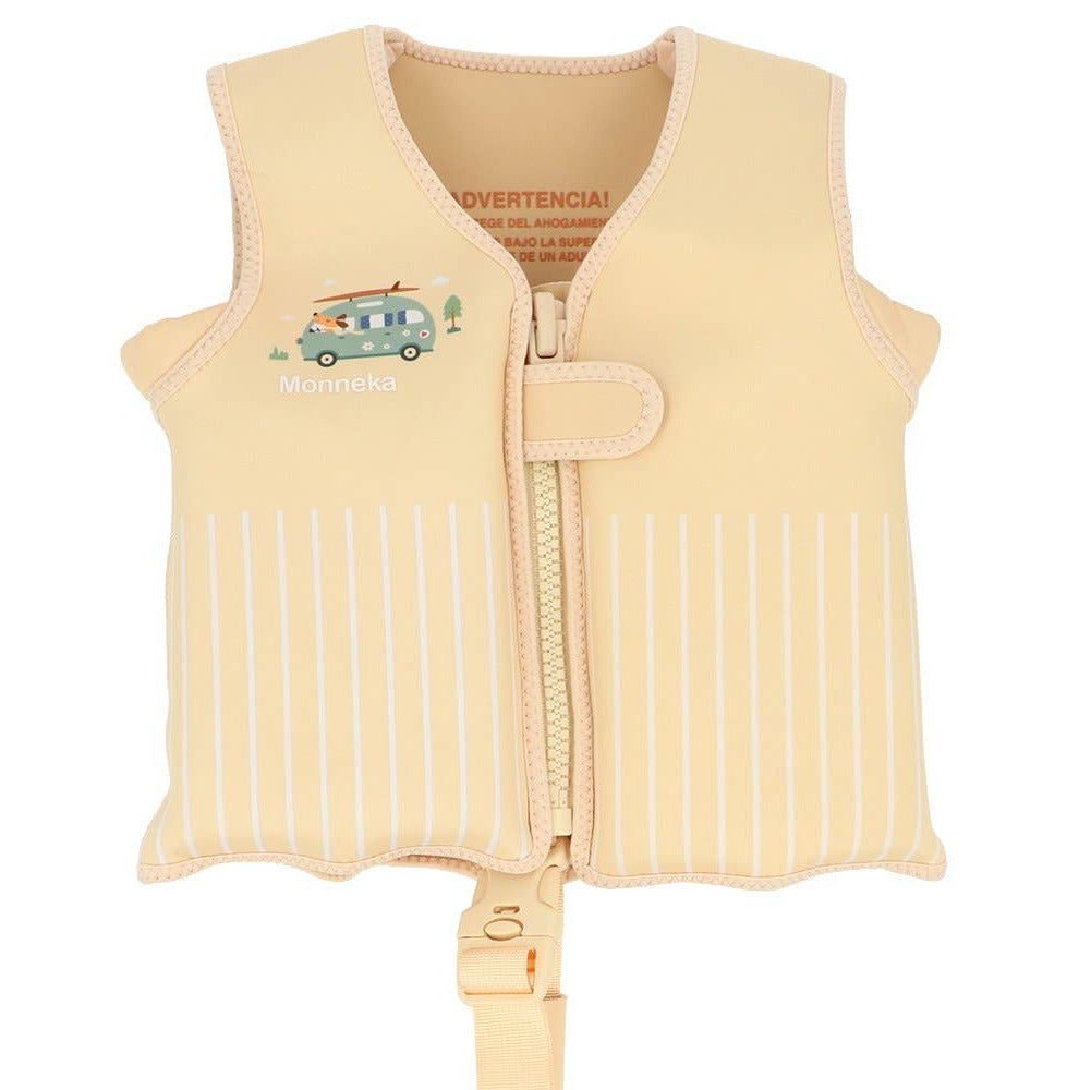 Schwimmweste beige-gelb-pastell 1-2 Jahre SURF VAN