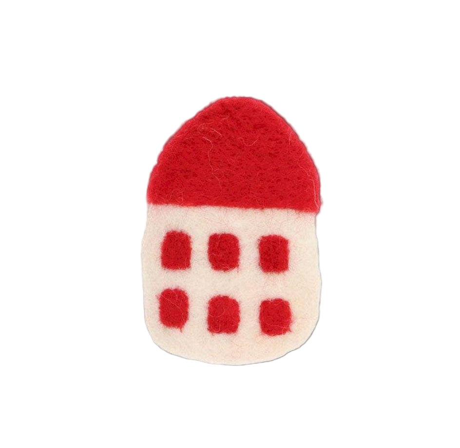 COMING SOON Weihnachtsschmuck Filzanhänger „Rotes Haus“ – handgefertigt & natürlich schön