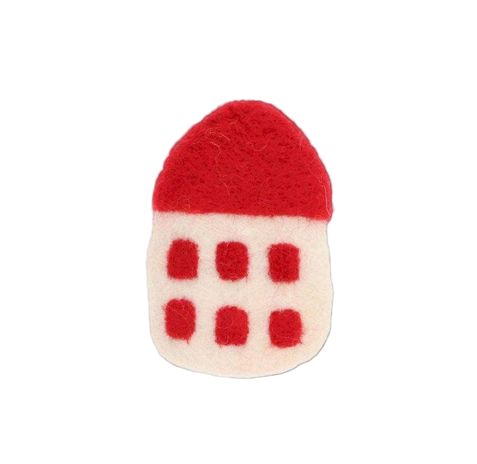 COMING SOON Weihnachtsschmuck Filzanhänger „Rotes Haus“ – handgefertigt & natürlich schön