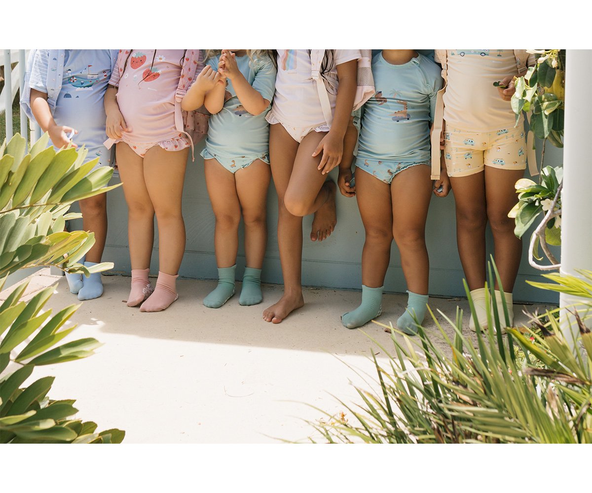 Chaussettes de piscine rose-crème-beige 27-30 STARLIGHT