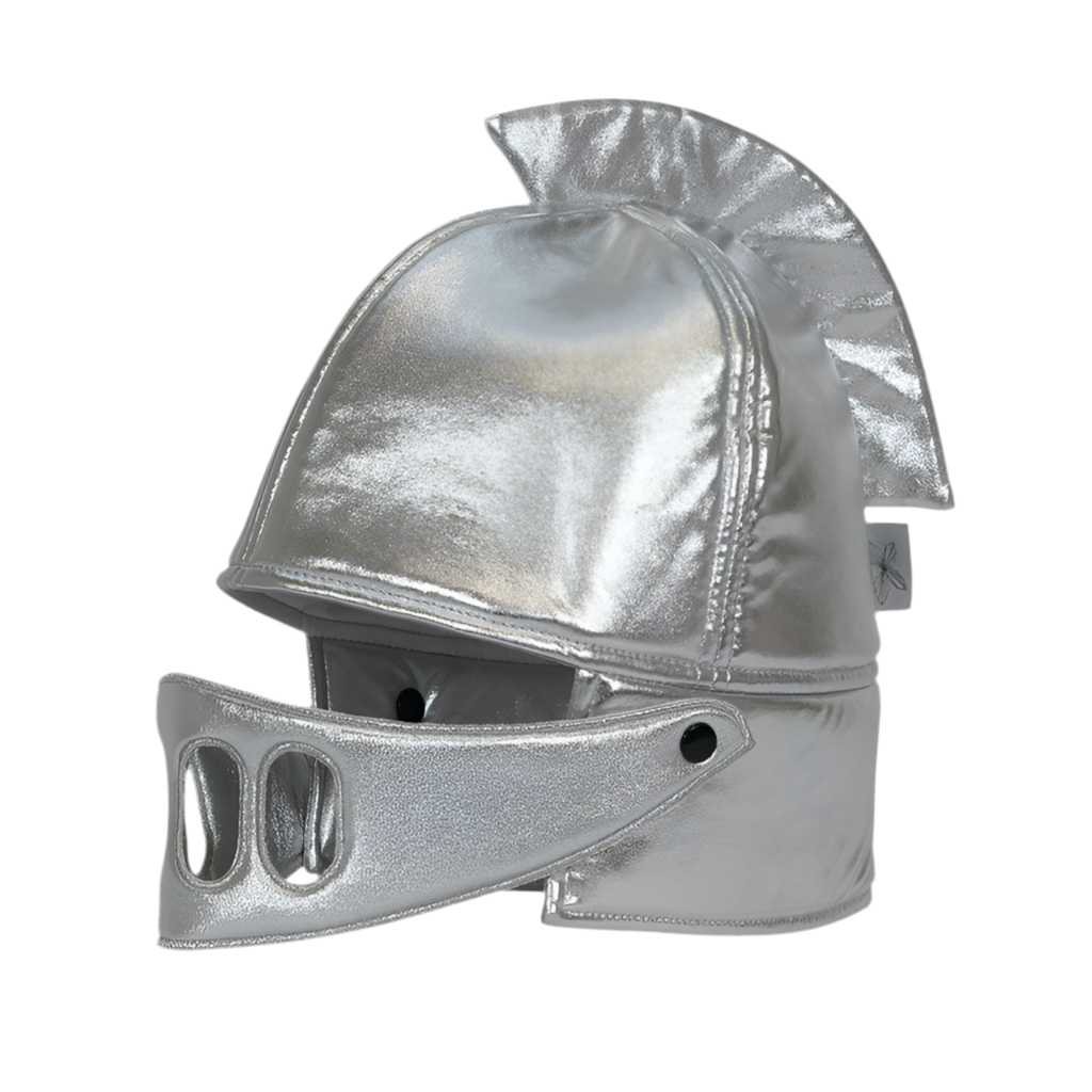 Ritterhelm für kleine Steckenpferd Ritter SILBER
