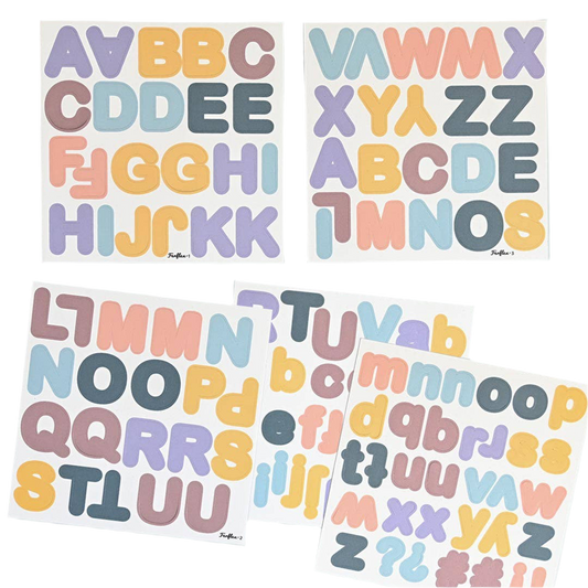 Magnetbuchstaben Set mit 125 Magneten Pastell