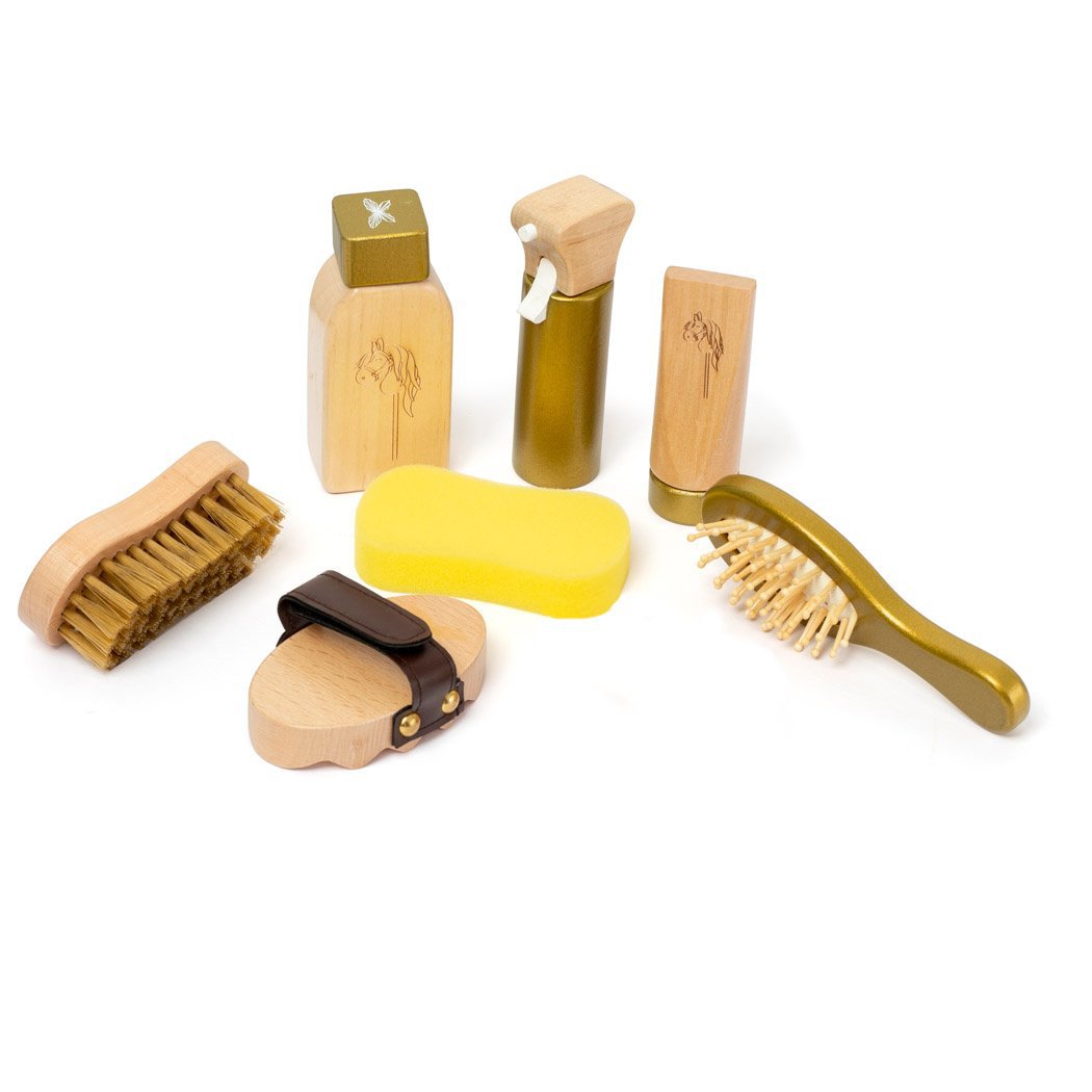 Coffret d'entretien pour cheval de bataille | Brosses, shampoing et brillance