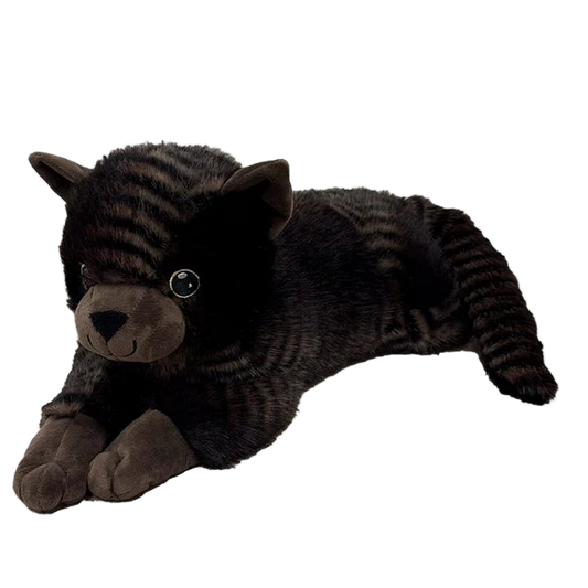 Gewichtete *Plüsch-Katze* mittelgroß 1,2 kg - gestreifter Kuschelfreund für Geborgenheit