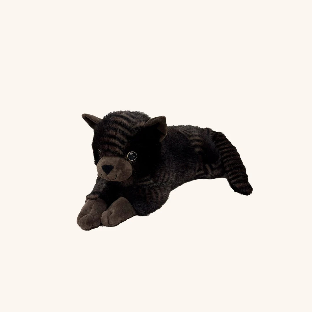 Gewichtete *Plüsch-Katze* mittelgroß 1,2 kg - gestreifter Kuschelfreund für Geborgenheit