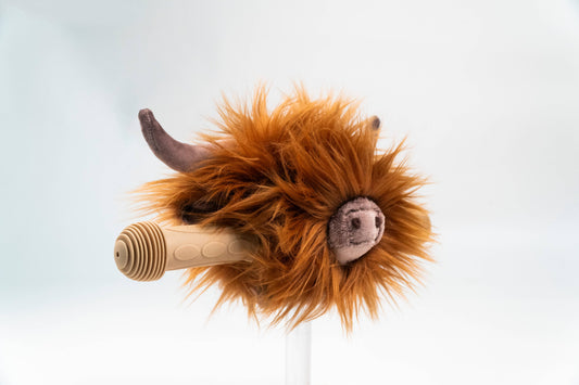 Tierischer Lenkerfreund – Highland Cow für Roller/Fahrrad