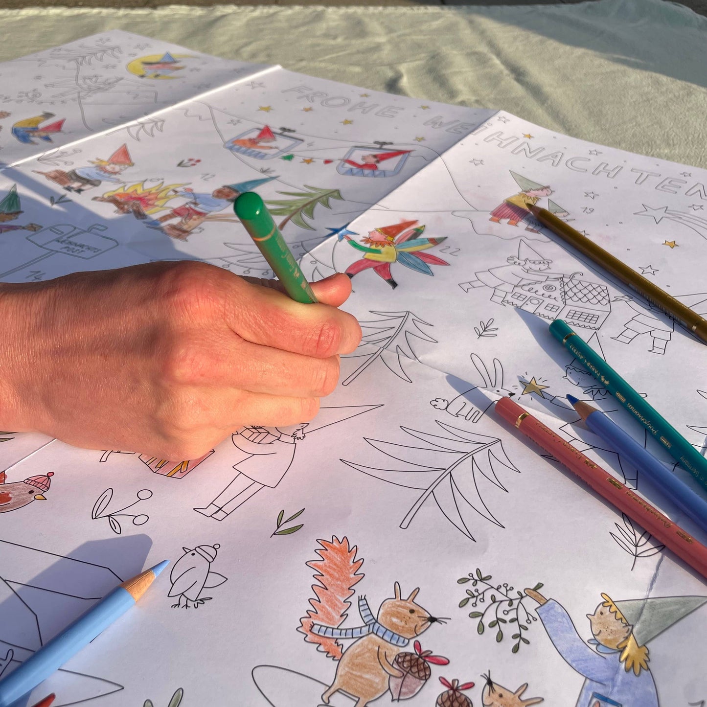 Ausmal-Adventskalender mit Wichtelmotiven – kreative Vorfreude für Groß & Klein