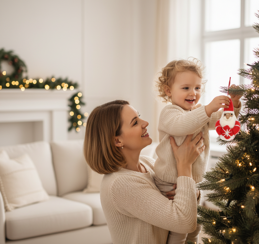 Weihnachtsschmuck *Weihnachtsmann-Anhänger* aus Schafwolle – handgefertigt