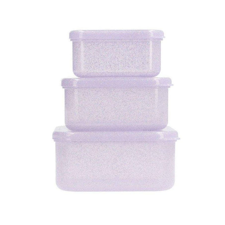 COMING SOON 3 Brotdosen / Lunchboxen Glitter Gloss Flieder