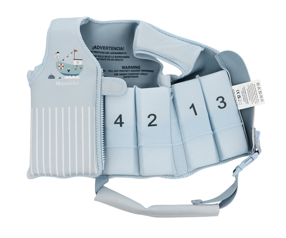 Gilet de sauvetage bleu clair 1-2 ans BATEAU DE PÊCHE