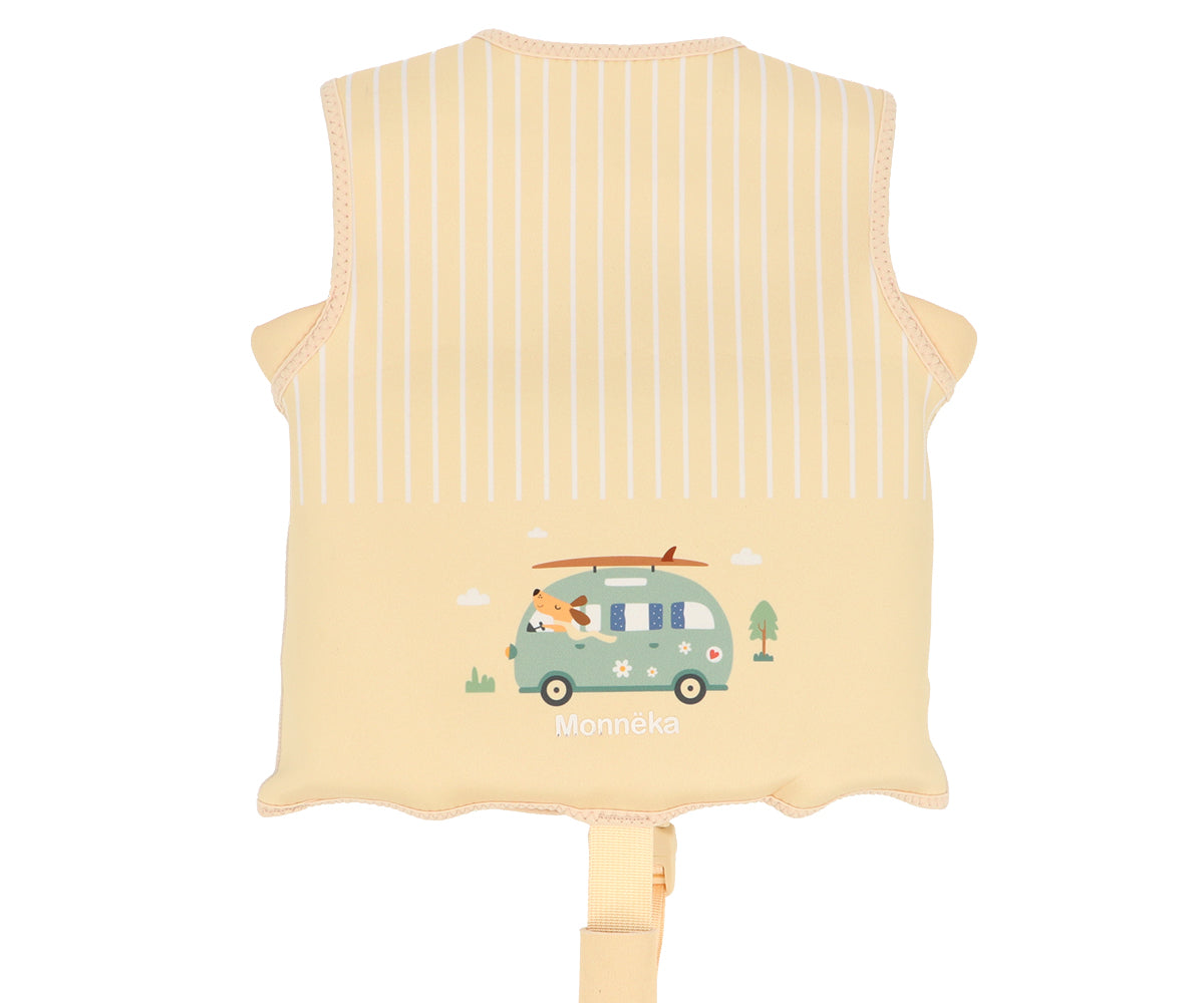 Schwimmweste beige-gelb-pastell 1-2 Jahre SURF VAN