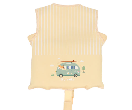 Schwimmweste beige-gelb-pastell 1-2 Jahre Surf Van