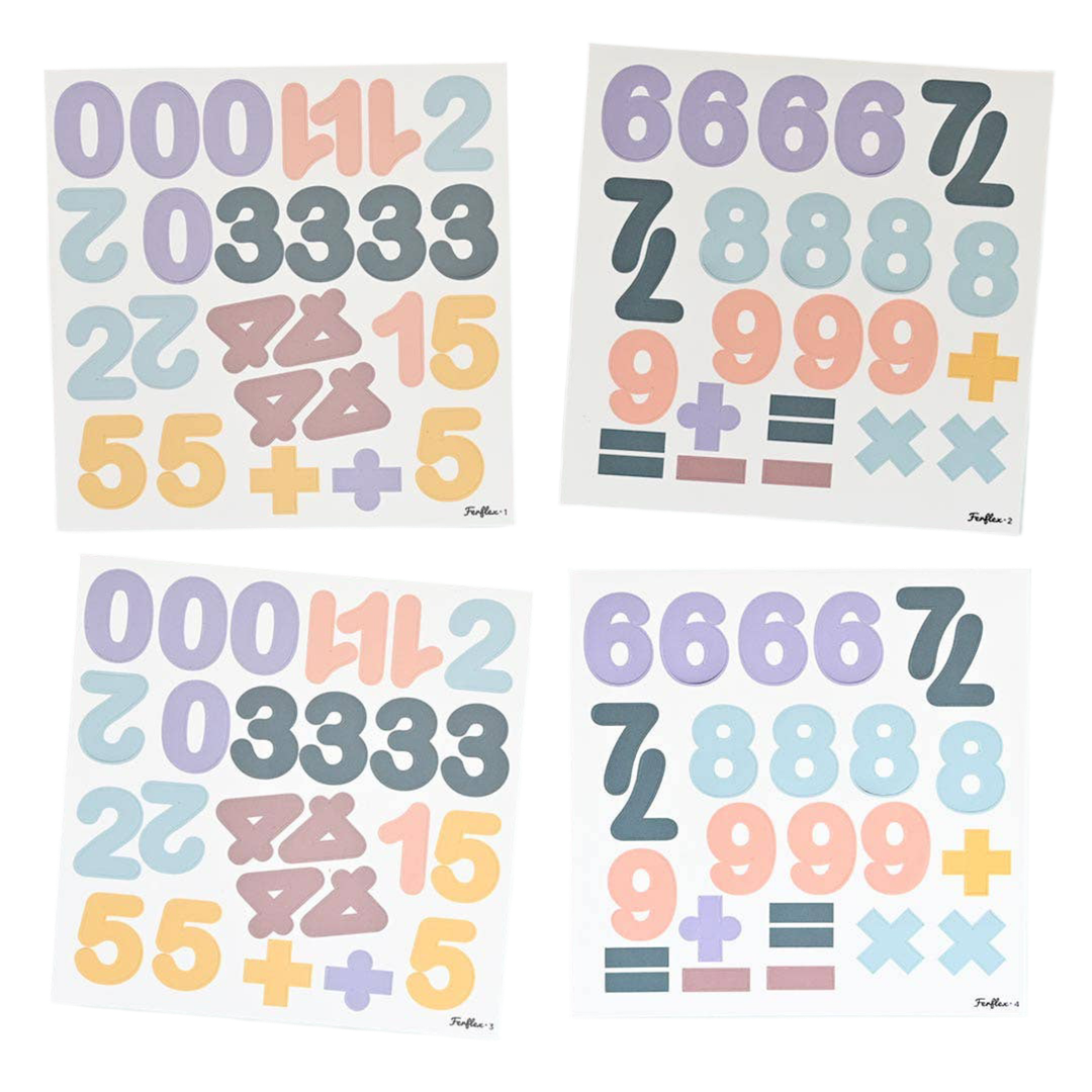 Magnetzahlen Set mit 100 Magneten PASTELL