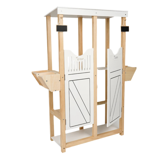 Deluxe Stall für 2 Steckenpferde – stilvolle Aufbewahrung für zwei Lieblingspferde