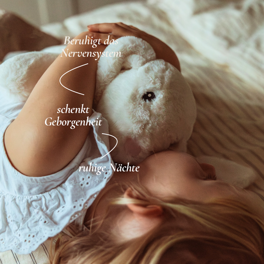 Gewichtetes Plüschkaninchen mittelgroß 1,2 kg - Zarter Seelentröster