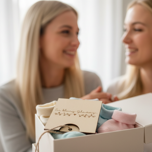 Schwangerschaftsverkündung *Du wirst Tante* Ziehkarte, handgefertigt