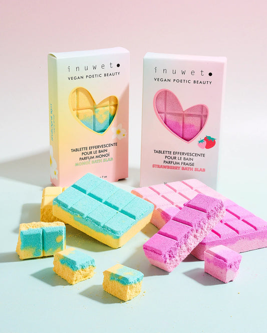 Vegane Badebrause "Schokoladentafel" – Erdbeere