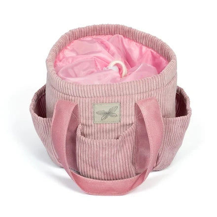 Sac de pansage – Velours côtelé rose (vide) | Hobbyhorse Accessories