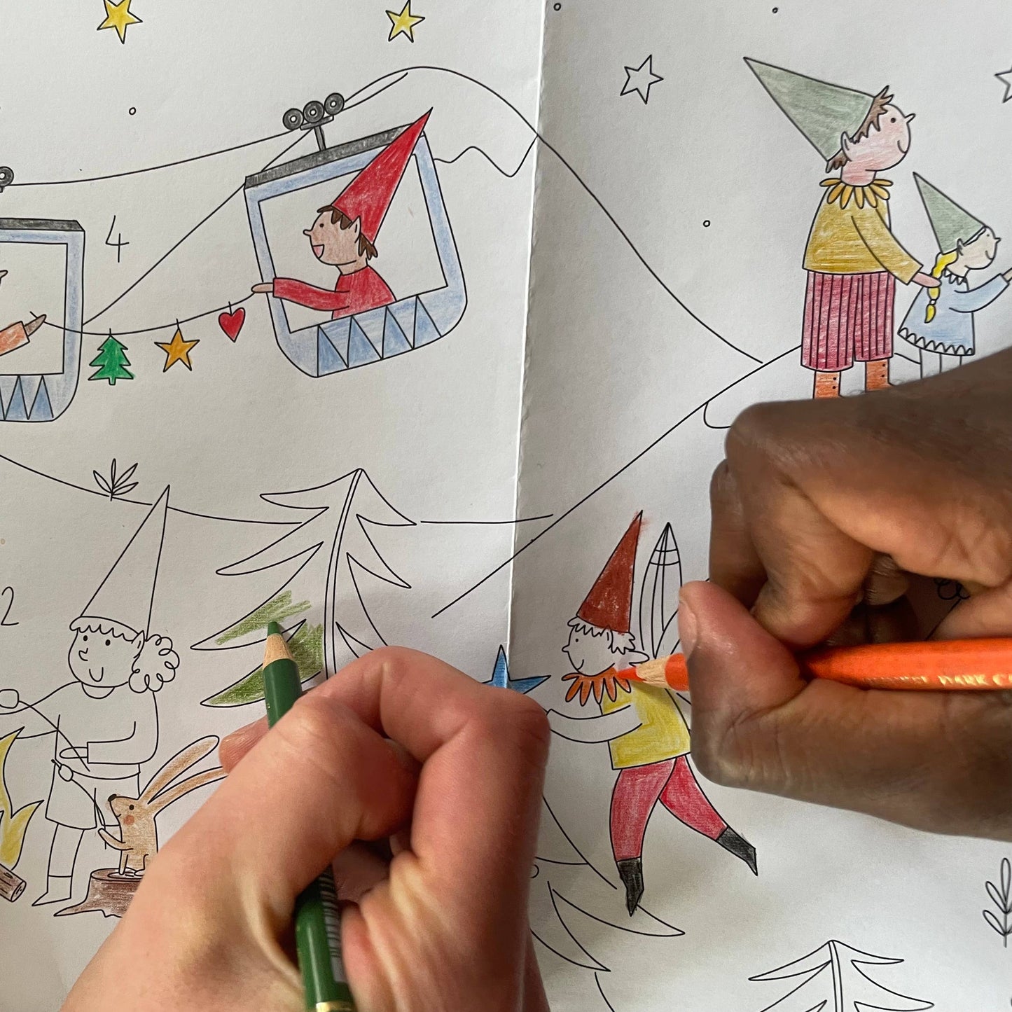 Ausmal-Adventskalender mit Wichtelmotiven – kreative Vorfreude für Groß & Klein