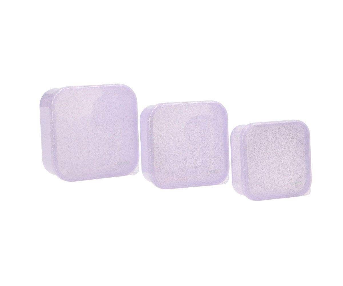 COMING SOON 3 Brotdosen / Lunchboxen Glitter Gloss Flieder