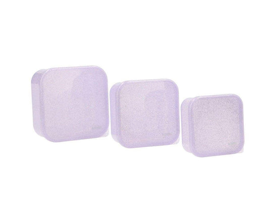 3 Glitter Gloss Lilac Lunch Boxes