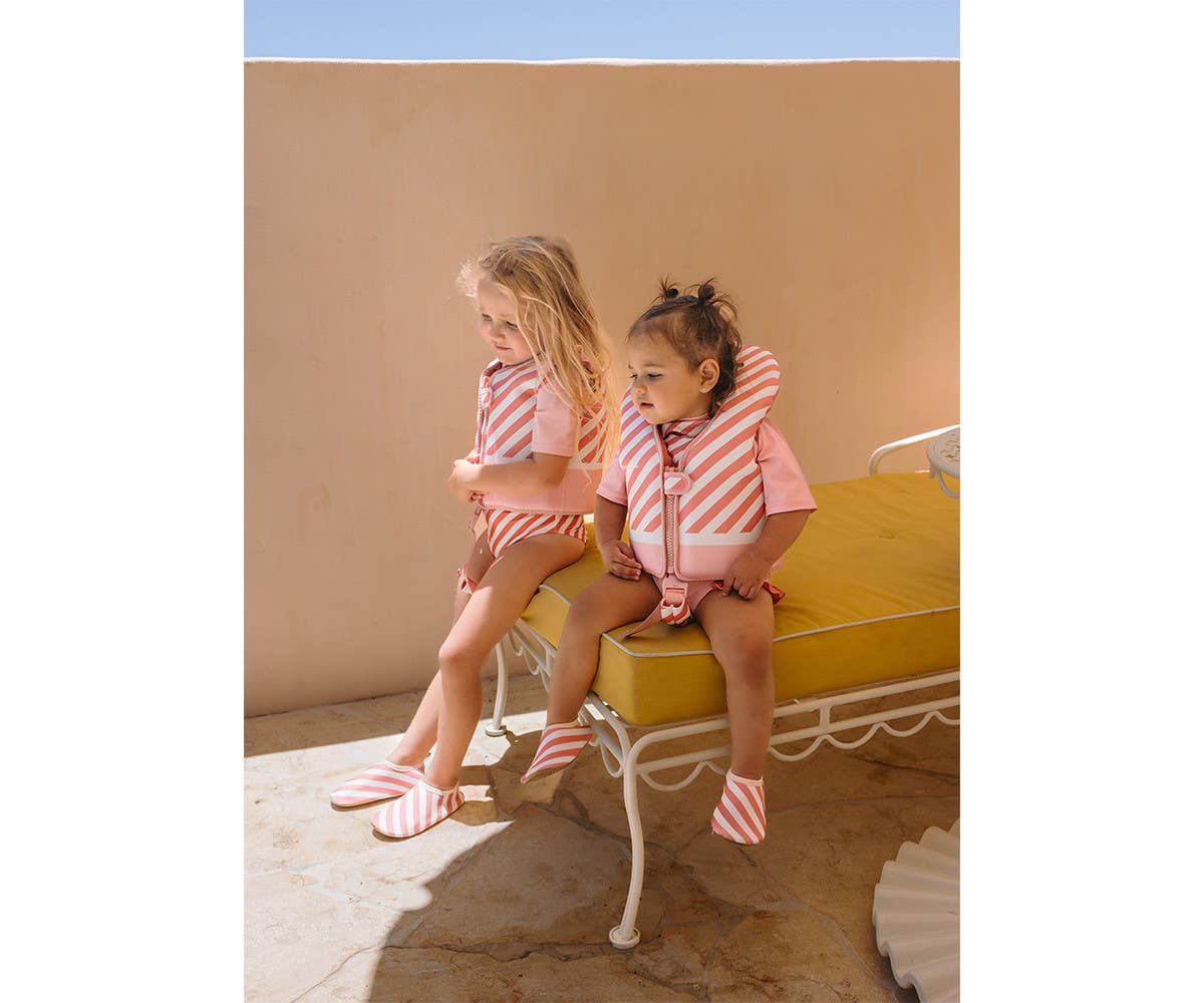 Auftrieb-Schwimmweste Stripes Bloom & Blush 1–2 Jahre