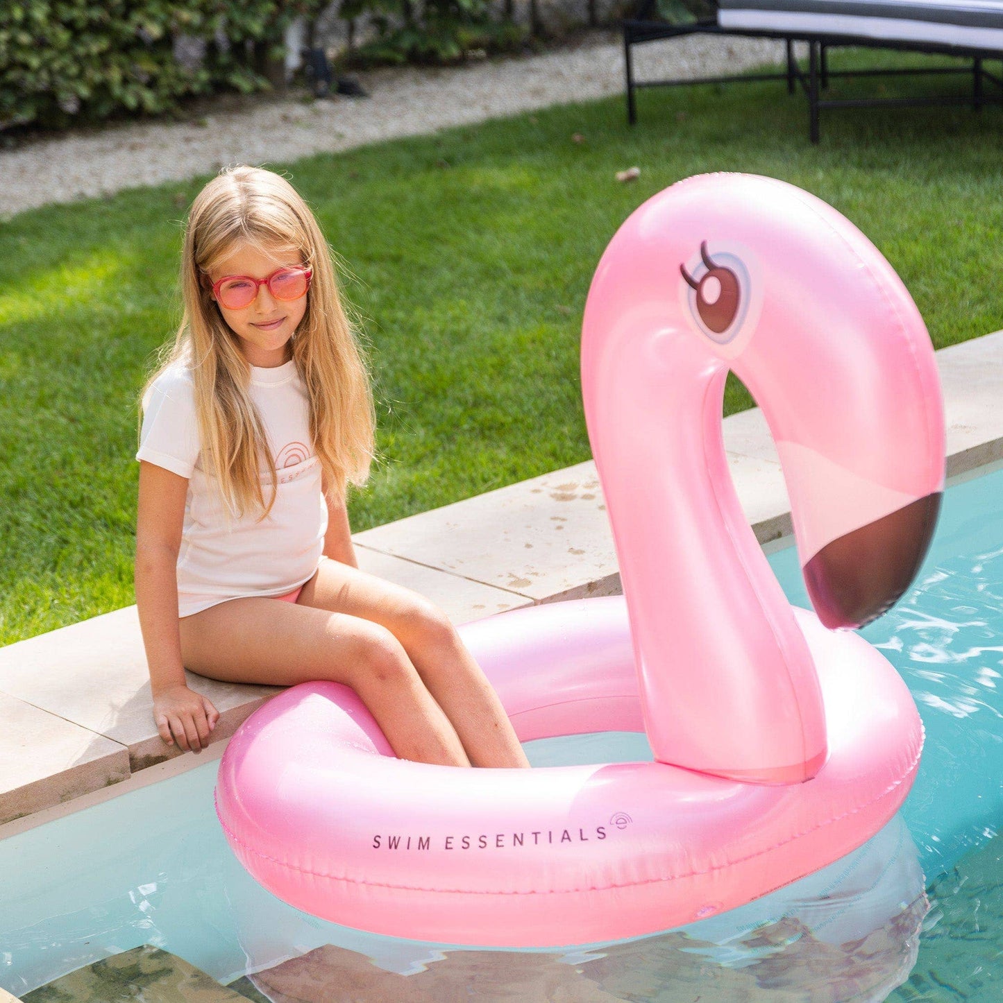 Schwimmring Ø 95 cm rosé-gold FLAMINGO