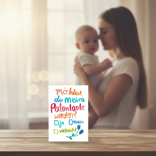 Postkarte *Möchtest du meine Patentante werden*