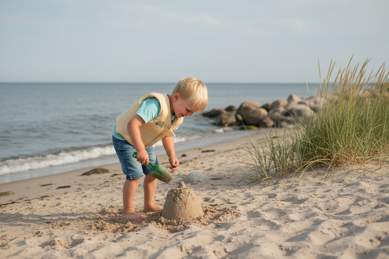 Schwimmweste beige-gelb-pastell 3-6 Jahre *Surf Van*