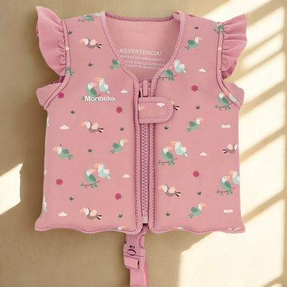 Life jacket old burgundy-rosé 1-2 years TOUCAN