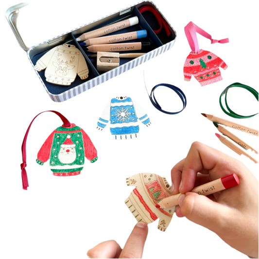 COMING SOON Weihnachts-Pullover-Bastelset – Kreativer Weihnachtsspaß für Kinder