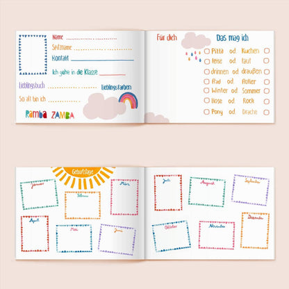 COMING SOON Freundebuch *Alle meine Schulfreunde* mit Giraffe, Maus & Hamster, Softcover