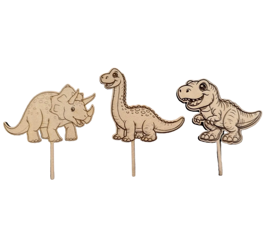 Steckerset Dinosaurier – 3 Motive für Geburtstagskranz, handgefertigt