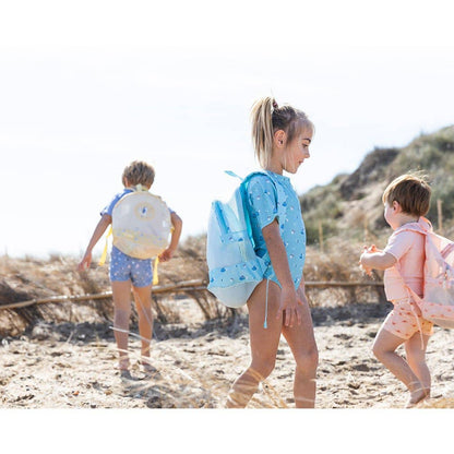 Kinder-Rucksack Antisand hellblau Fishing Boat